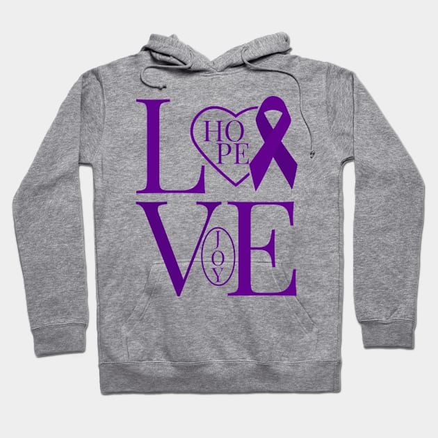 Purple Awareness Ribbon Hoodie by The Word Shed